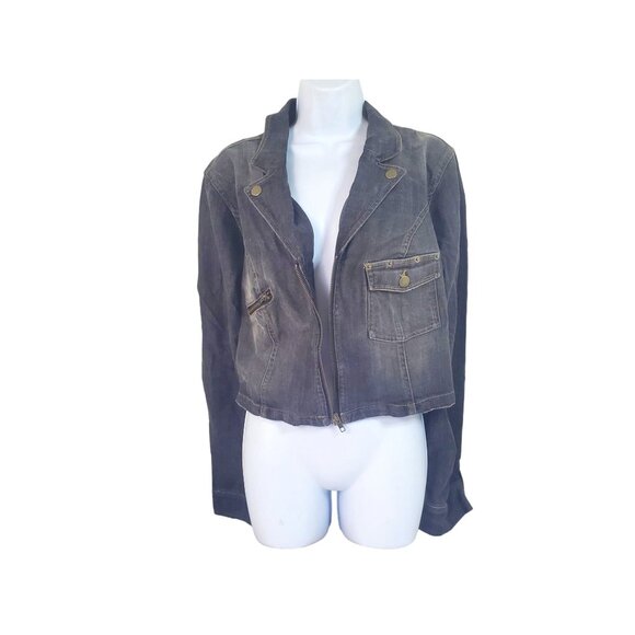Torrid Women's Denim Cropped Jacket Size 3 - Picture 1 of 10